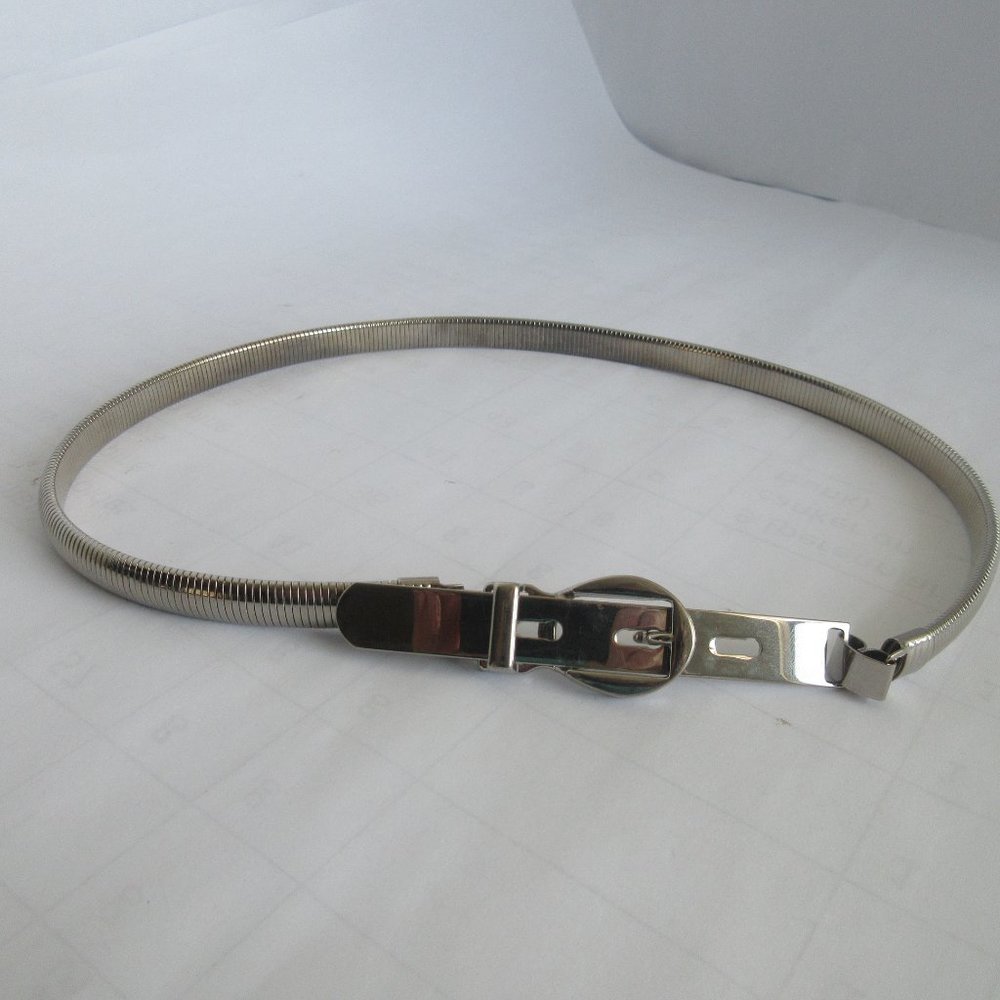 Metal Belt Slight Stretch Silver